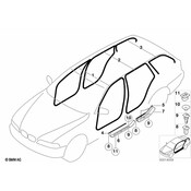 BMW Sill Strip Rear Left (Grey) - Genuine BMW 51478204011