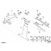 BMW Trim Panel B-Column Bottom Left (Sky Grey) - Genuine BMW 51437111335