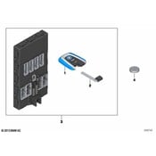 BMW Remote Control Transmitter for Keyless Entry and Alarm System - Genuine BMW 66125A407A3