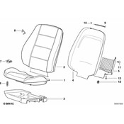 BMW Seat Cover Clamp (E36) - Genuine BMW 52108151454