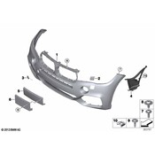 BMW Cover Spray Nozzle Primed Right (M) - Genuine BMW 51118059938