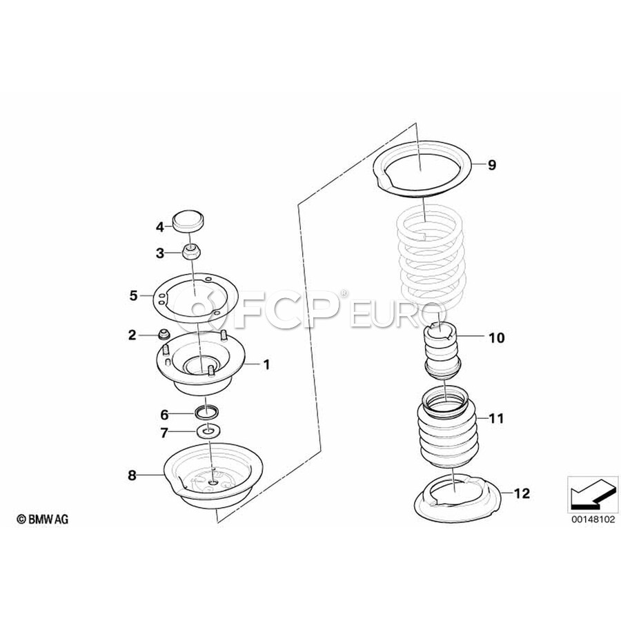 BMW Suspension Strut Mount Kit (Value Line) - Genuine BMW
