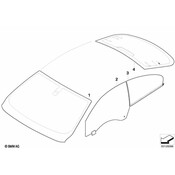 BMW Side Window Green Fixed Rear Left - Genuine BMW 51367069221