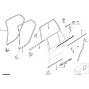BMW Chest Strip Interior Right Rear (Chrom) - Genuine BMW 51228185818