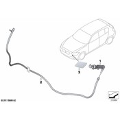 BMW Cover Spray Nozzle Primed Left - Genuine BMW 51118060681