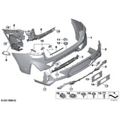 BMW Bumper Cover Support Rail Insulator - Genuine BMW 51128081901
