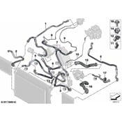 BMW Radiator Coolant Hose - Genuine BMW 17128096879