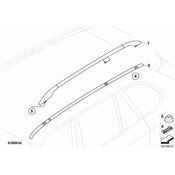 BMW Roof Railing Right (Sw Gloss) - Genuine BMW 51137256770