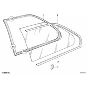 BMW Moulding Upper Left - Genuine BMW 51361904541