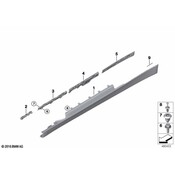 BMW Supporting Ledge Left - Genuine BMW 51777285795