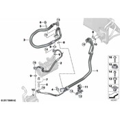 BMW AC Refrigerant Suction Hose - Genuine BMW 64539354536
