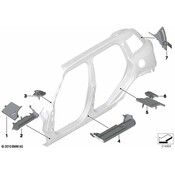 MINI Body A-Pillar Baffle Plate - Genuine MINI 41219800419