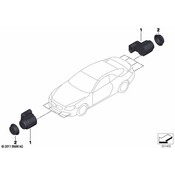 BMW Ultrasonic-Sensor (Vermilionrot) - Genuine BMW 66209235139