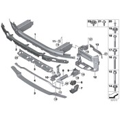 BMW Bumper Impact Bar Bracket - Genuine BMW 51118068454
