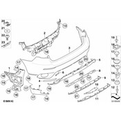 BMW Mount Bumper Rear Left - Genuine BMW 51127176245
