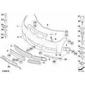 BMW Drill Hole Template Licence Plate Front - Genuine BMW 51118045958