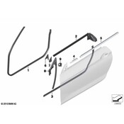 BMW Channel Cover Short Outer Right (Alu Satiniert) - Genuine BMW 51337275788