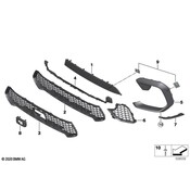 BMW Grille Molding - Genuine BMW 51118081614