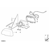 BMW Heated Outside Mirror Left (Gloss Black) - Genuine BMW 51163450525