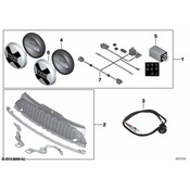 MINI Bracket And Grille (S) - Genuine MINI 63132360284