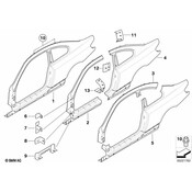 BMW Body B-Pillar Baffle Plate - Genuine BMW 41217275595
