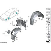 BMW Cover Wheel Housing Rear Left - Genuine BMW 51718054275