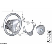 BMW CoverSteer.Wheel Black-Chrome Pearlglos - Genuine BMW 32306853142