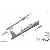 BMW Door Sill Plate Bracket - Genuine BMW 51777436828