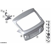 BMW Earth Strap Trunk Lid Left - Genuine BMW 61126964583