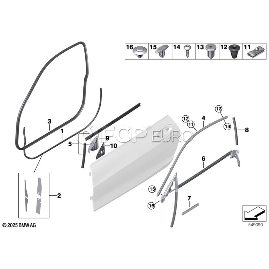 BMW Door Seal - Genuine BMW 51767482710 | FCP Euro