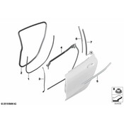 BMW Door Applique Gasket - Genuine BMW 51357435446