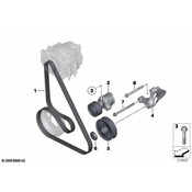 BMW AC Drive Belt Idler Pulley Bracket - Genuine BMW 11288699873