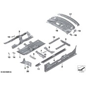 BMW Floor Side Rail Reinforcement - Genuine BMW 41007487131