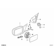 BMW Mirror Glas HeatedPlugged-In - Genuine BMW 51161938063