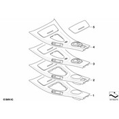 BMW Cover Centre Console Front - Genuine BMW 51167898867