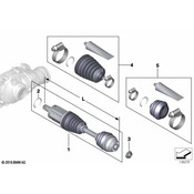 BMW Output Shaft Right (L=1054mm) - Genuine BMW 31607622884
