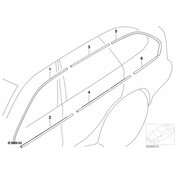 BMW Door Window Belt Weather Strip - Genuine BMW 51328257719