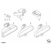 BMW Set Of Covers Mirror Baseplate (Black) - Genuine BMW 51169144436
