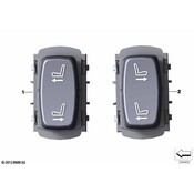 BMW Seat Adjustment Switch Left - Genuine BMW 61319390521