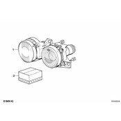 BMW Twin Headlight Right - Genuine BMW 63121391258