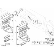 BMW Decor Cover For Instrument Panel Center (Carbon) - Genuine BMW 51458041743