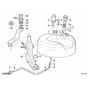 BMW Headlight Washer Filler Neck Cover - Genuine BMW 61671392598