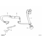 BMW Lower Strap Rear (Black) - Genuine BMW 72111944441
