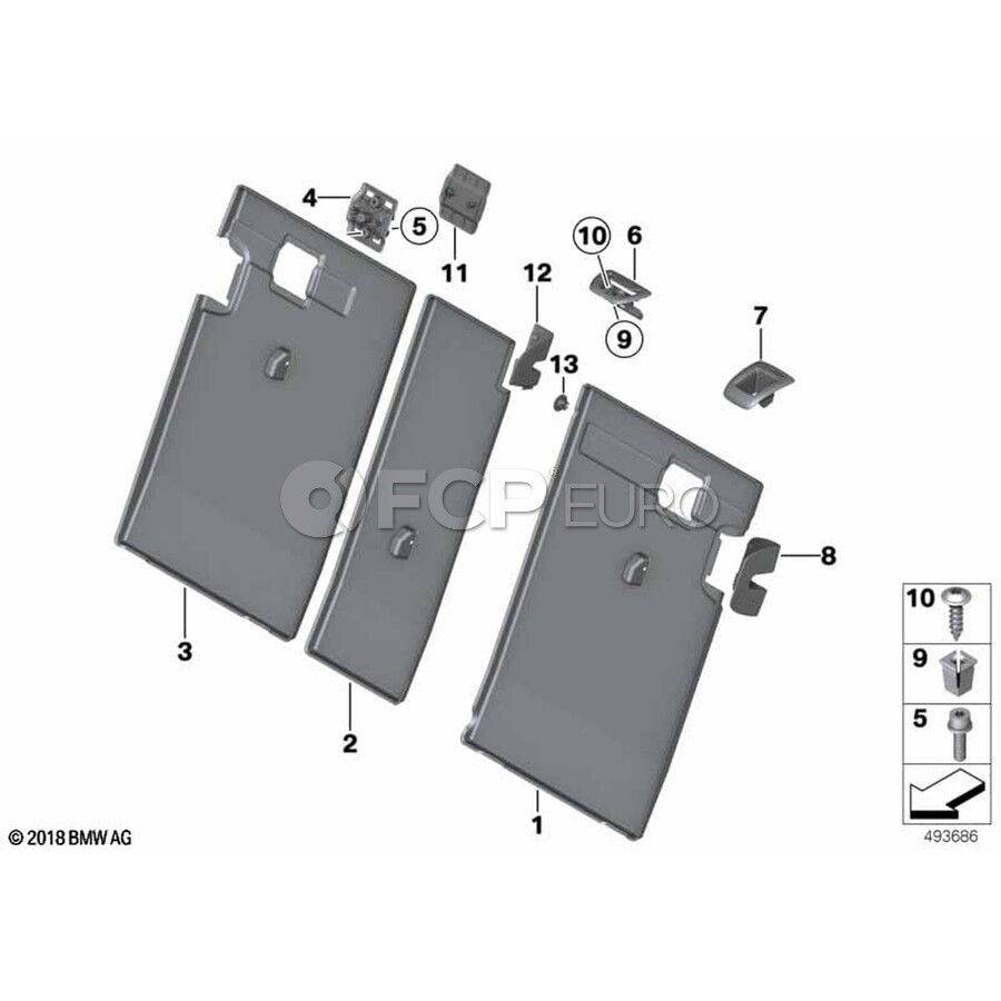 BMW Seat Back Panel - Genuine BMW 52207256146 | FCP Euro