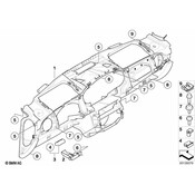 Mini Instrument Panel Mounting Bracket - Genuine Mini 51457128518