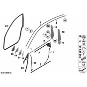 BMW Cover Mirror Triangle Inner Right - Genuine BMW 51337201292