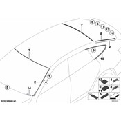 BMW Seal Rear Window Right - Genuine BMW 51767361874
