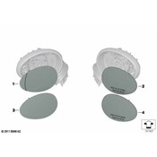 MINI Door Mirror Glass - Genuine MINI 51169803804