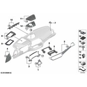 BMW Instrument Panel Molding - Genuine BMW 51165A0EFD0