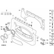 Mini Cooper Armrest Vinyl Right (Panther Black) - Genuine Mini 51417133516